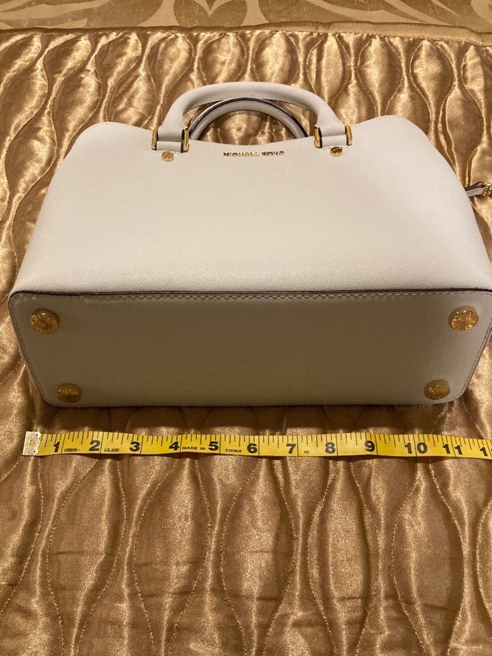 MICHAEL KORS Tote White Leather with Removable Strap and Bag - Stunning! - Picture 10 of 14